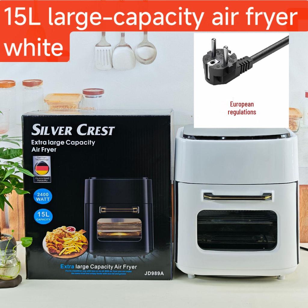 6L Smart Air Fryer with Visual Touchscreen - Large Capacity Automatic Electric Fryer & Oven for French Fries