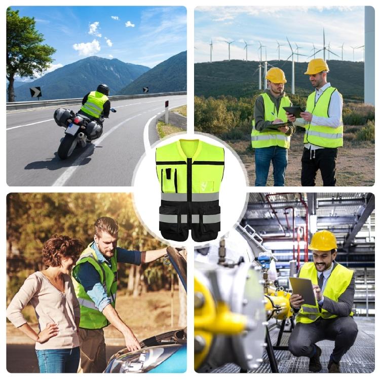 Reflective Safety Vests for Men Women High Visibility Reflective Strips Mesh Vest with Pockets