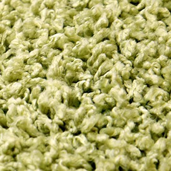 Tsujikawa Sangyo Soft Shaggy Rug Carpet Made in Japan Rug Shaggy Green 190 x 190cm 2 Tatami