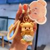 Chaveiro Fofo de Urso Trompete - Pingente de Presente Criativo para Casais
