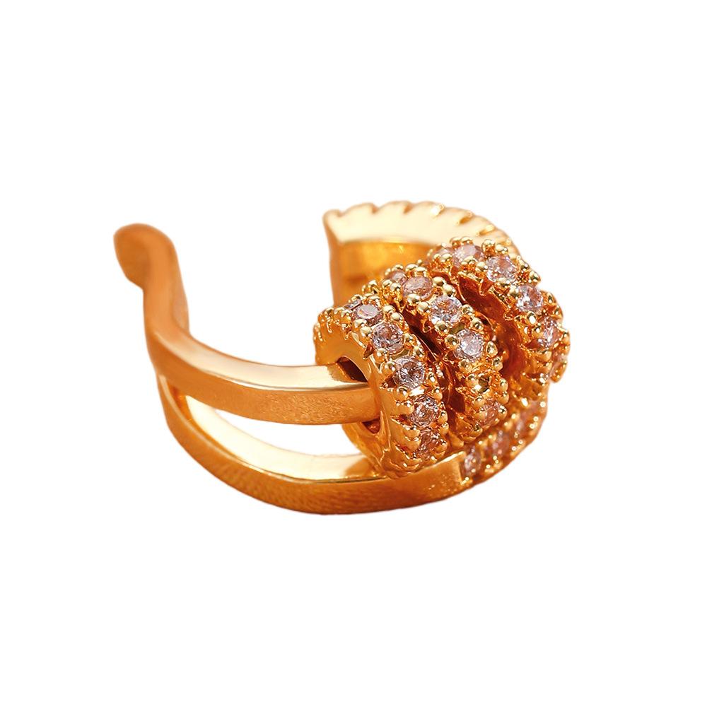 Micro-inlaid Zircon Multi-circle Smart Without Ear Piercings, Ear Bone Clip, Hipster Ear Clip Jewelry, 2026 Simple 2025 Earrings Jewelry