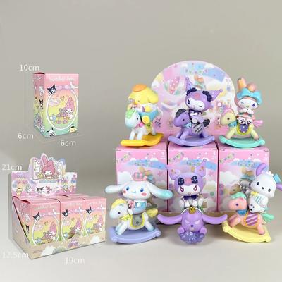 Sanrio Pudełka Niespodzianki Postacie Dziecinność Konik na Biegunach Figurka Melody Kuromi Pochacco Cinnamoroll Figurka Akcji Zabawki Prezentowe