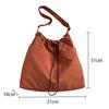 Fashion Drawstring Shoulder Bag Travel Casual Nylon Tote Bag Large Capacity Waterproof Crossbody Bucket Bag Women