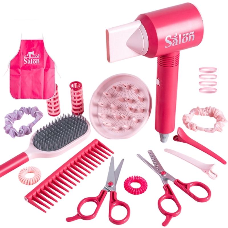 

36Pieces Beauty and Hair Salon Playset with Safe Plastic Roleplay Game Toy for Children Girl Imaginative Playing