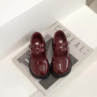 Kids Flat Shoes Black Glossy Girls Performance Dance Shoes Round Toes 2025 New Fashion Children Princess Shoes Non-slip Soft