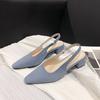Woman Pumps Solid Slingback Sandals Female Office Women's High Women's High Heel Sandals Zapatos Heels Sexy Shallow Closed Toe