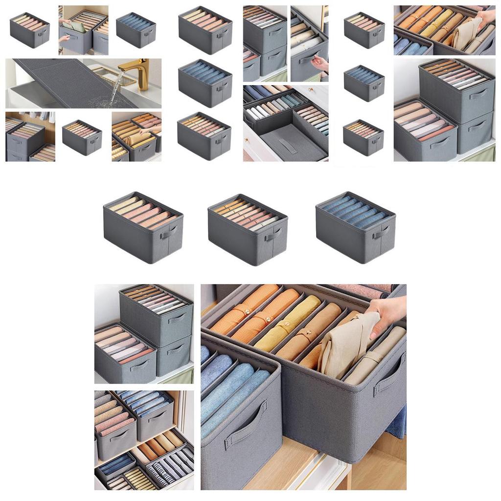 Verdickter Unterteilter Schrankorganizer Grau 6/7/9 Fächer