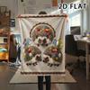 1Pc 2D FLAT Hedgehog Print Flannel Blanket,High quality Comfortable for All Seasons,Home Decor,Warmth and Comfort,Perfect for Christmas Gifts
