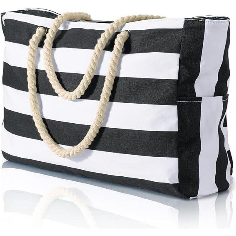 

beach handbag large waterof and sand-proof foldable beach bag large capacity portable portable storage