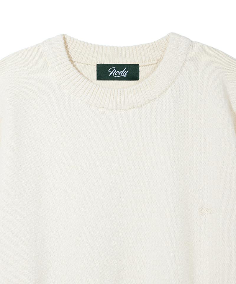 NODU Maple Basic Round Knit [Cream]