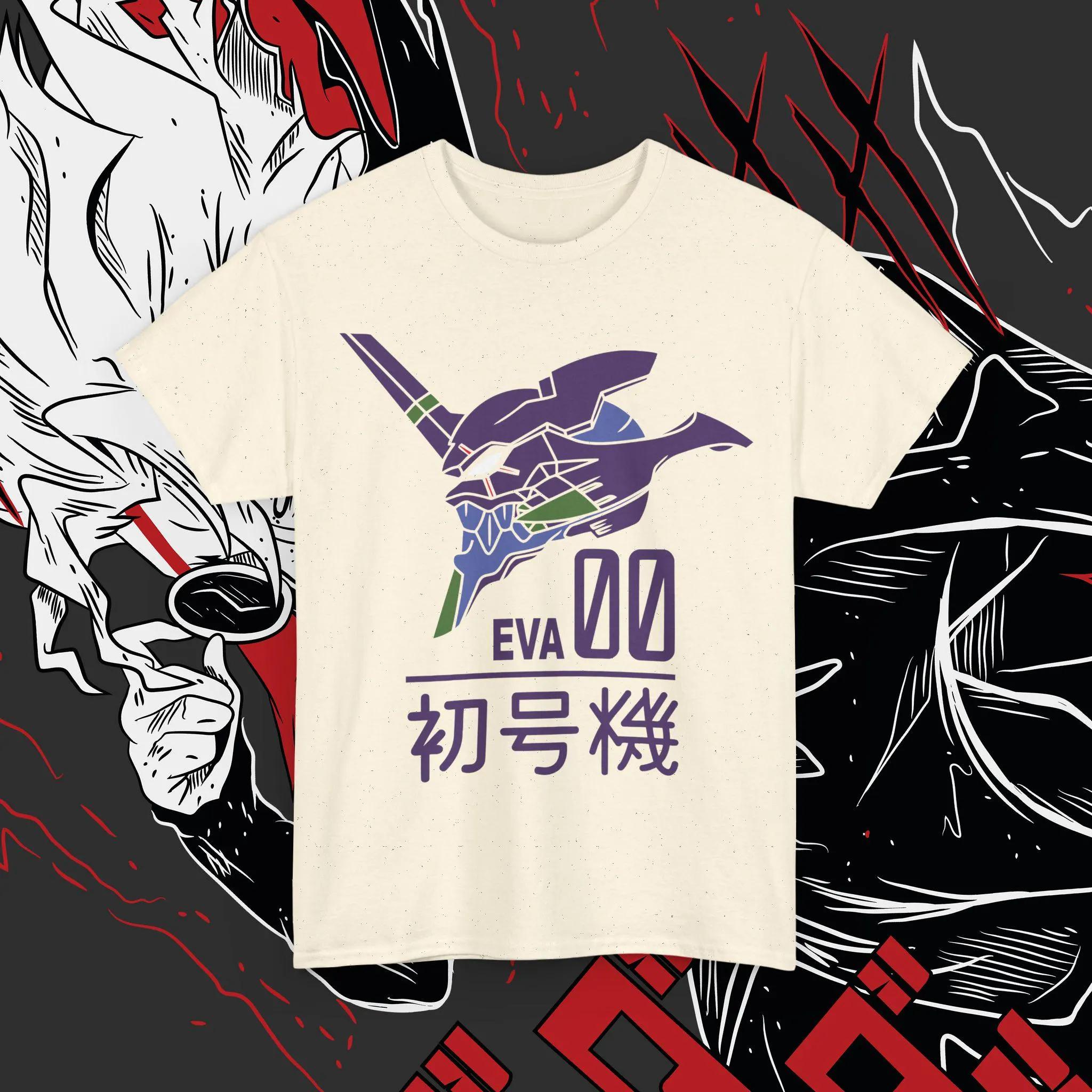 Vintage Anime Cosplay Eva Unit 00 Gift Tshirt Evangelion FanUnisexde Shirt Japanese Streatwear Shinji Rei Ayanami Asuka S