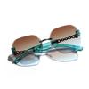 Glasses Borderless Chain Sunglasses Women'S Rhombus Square Sunglasses Men'S Diamond Trimmed Glasses