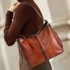 Johnature Retro Genuine Leather Women Bag Solid Color Versatile Soft Real Cowhide Shoulder & Crossbody Bags