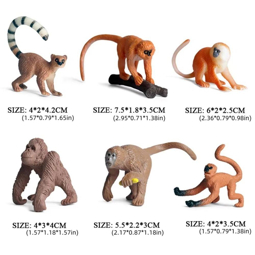 PVC Material Chimpanzee Model Education Orangutan Gorilla Model  Desk Ornament