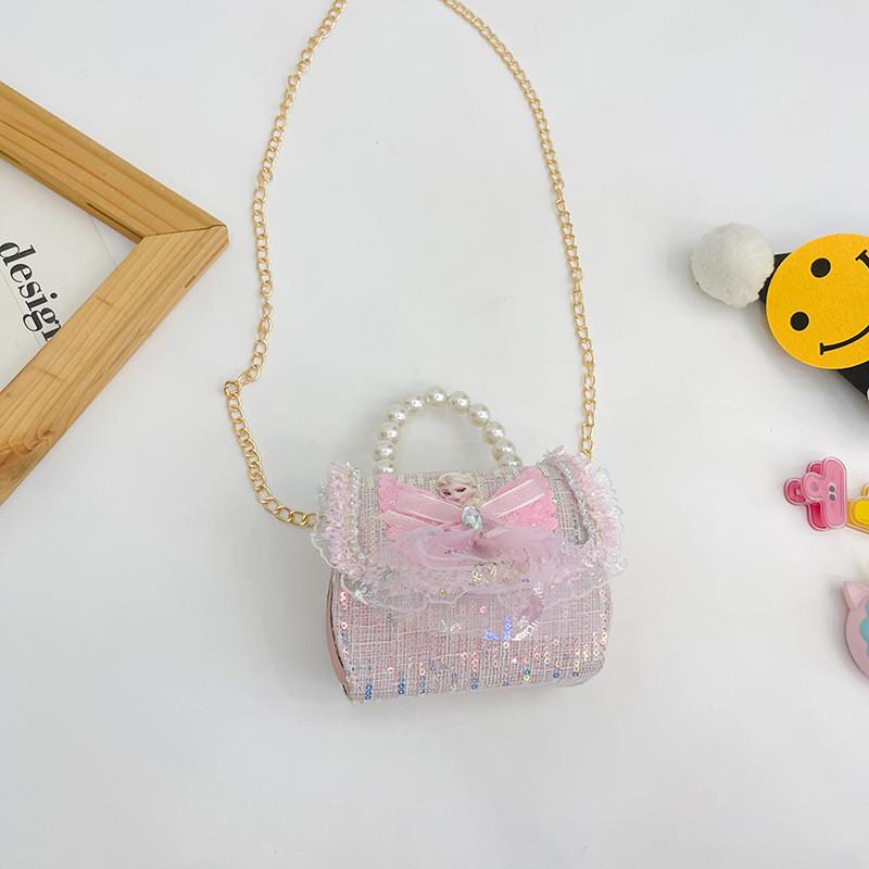 Adorable Mini Princess Handbag With Bow And Pearls Perfect For Girls Everyday Use