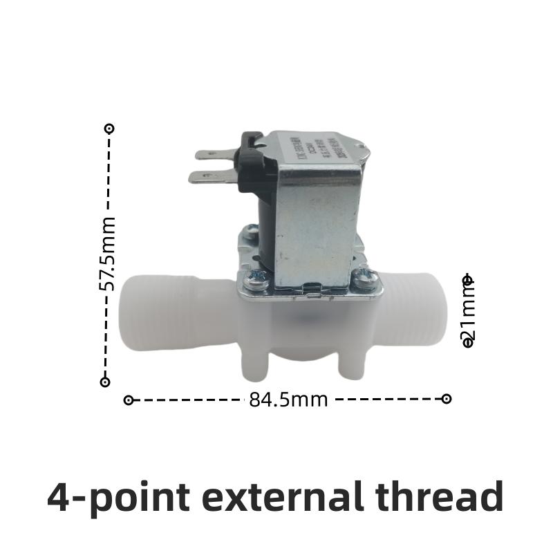 Plastic Normally Closed Solenoid Valve DC/AC Inlet Valve 4/6 External Thread Hose 2/clean Water Control Valve