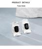 Minority Design 925 Sterling Silver Geometric Black Zircon Earrings for Women