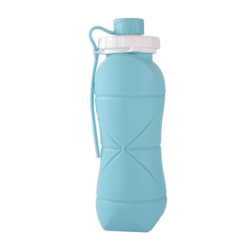 High Temp Resistant Folding Silicone Cup Food Grade Large Capacity Portable Bottle for Outdoor Travel Exercise 600ML