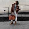 Women's Retro Y2K Style Brown Short Loose Jacket - Spring & Autumn Fashion