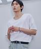 DRAW FIT Silket Cotton U-Neck T-Shirt [White]
