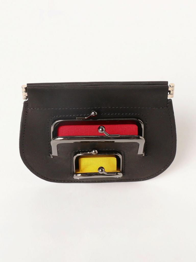 Beams Boy Women's Double Clasp Wallet, Black, Free Size, 13640064226