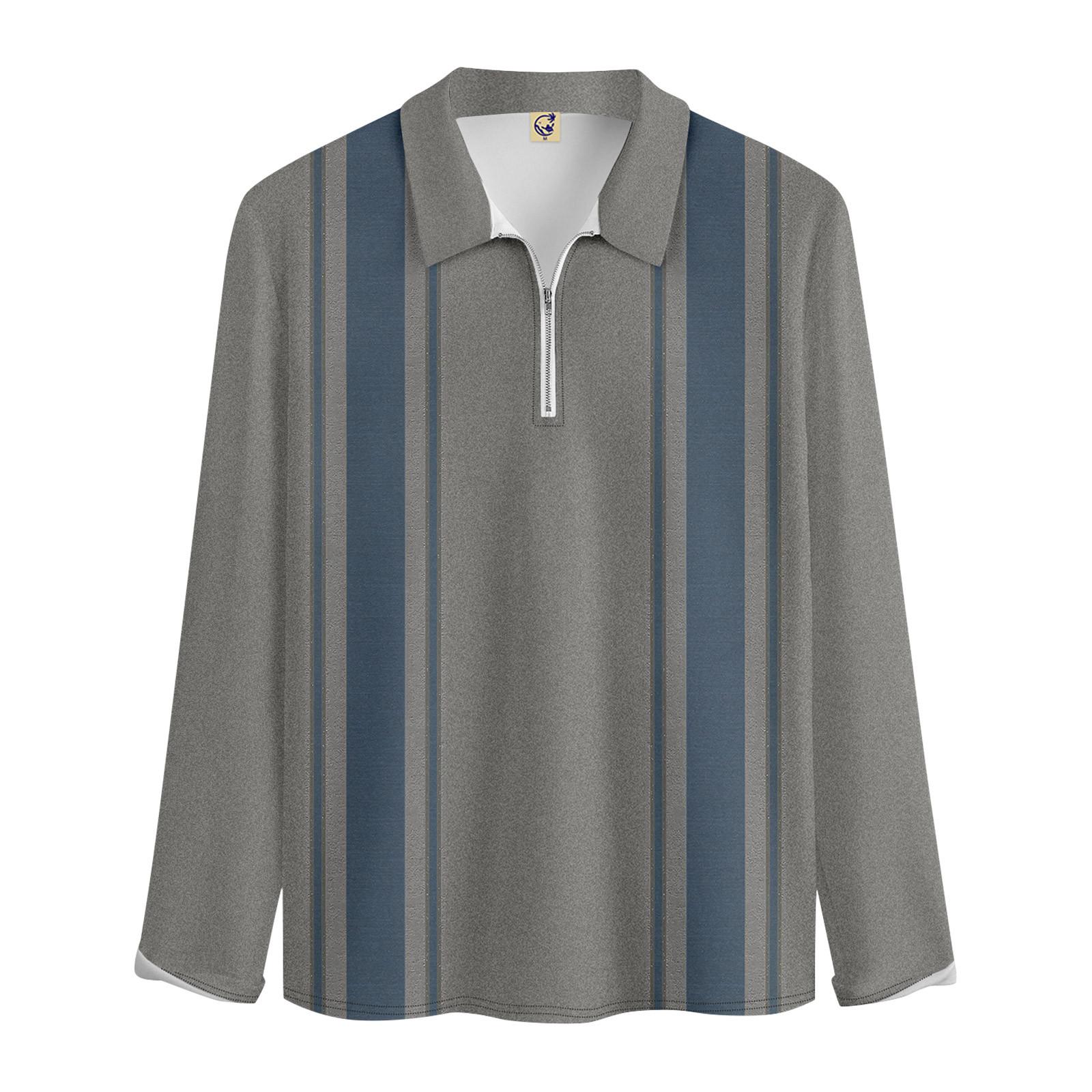 

Мужская повседневная свободная спортивная рубашка с лацканами и длинным рукавом с принтом XXXXL