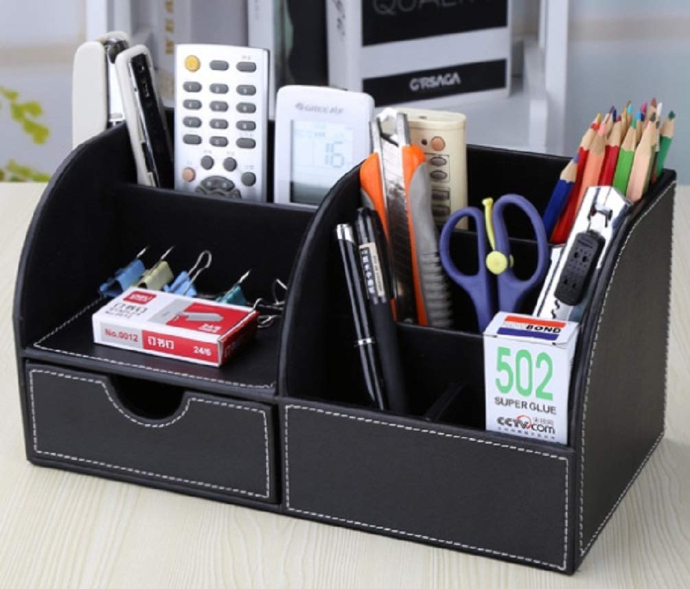 Anberotta Desktop Storage Office Storage Multifunctional Pen Stationery Small Item Remote Pen Living Room AT43 Multi-Purpose Box, Holder, Holder,