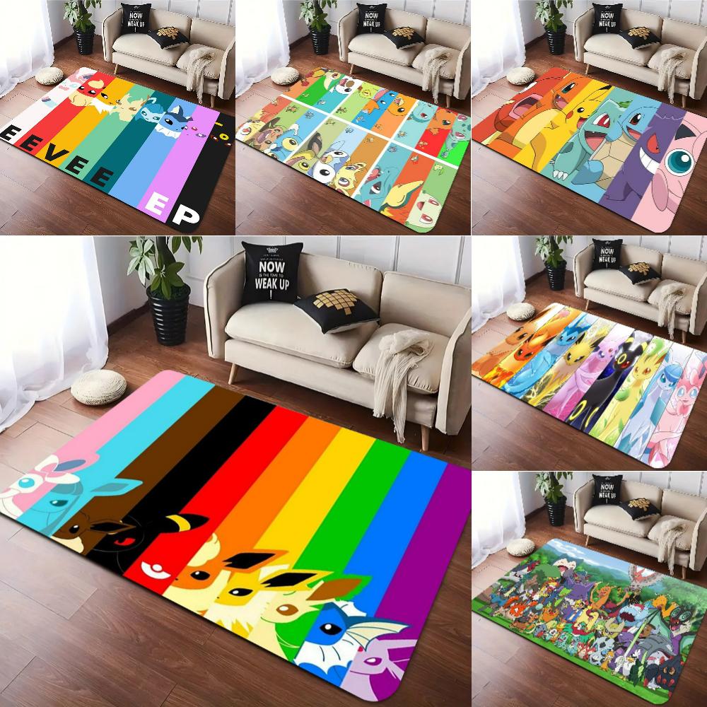 Pokémon Ranger Carpet for Living Room Sofa Rug Kid Play Mat Bedroom Bedside Soft Rug Man's Cave Hallway Nonslip Floor Mat