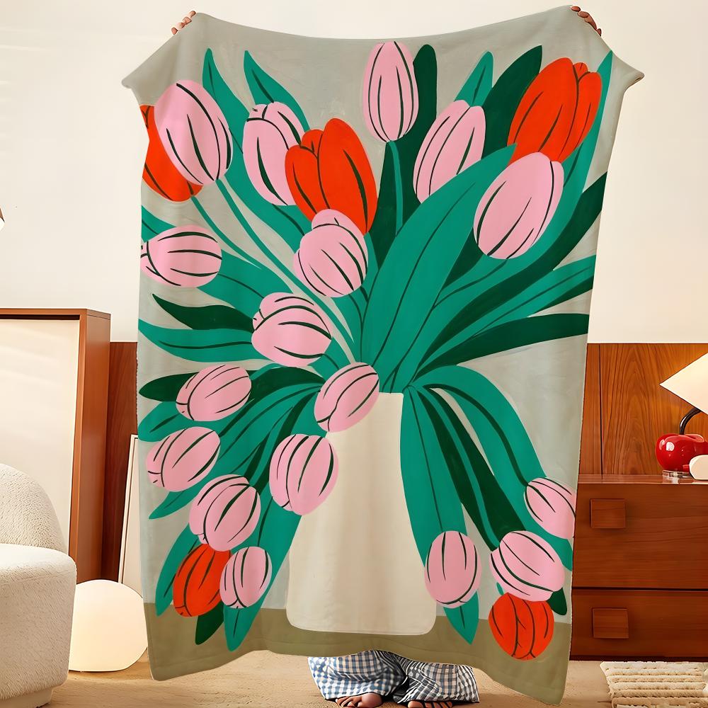 Artist A-Agathe S-Singer Throw Flannel Throw Blanket, Lightweight Cozy, Durable Washable Cute Cool