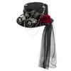 Victorian Style Mesh Caps Gothic Headpiece Adjustable Goggles Headwear Costume Accessories For Theme Parties Halloween