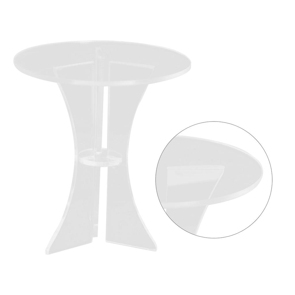 1:6 Dollhouse Transparent Acrylic Round Table Miniature Furniture Doll House Decor