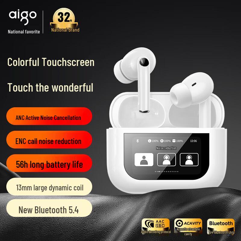 

aigo T23 TWS Active Noise Cancelling Bluetooth Earbuds