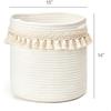 Cotton Rope Storage Basket With Handles For Home Organization And Laundry