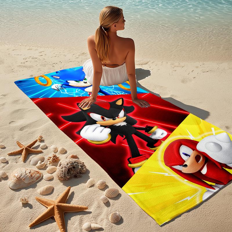 Sonic Heroes Stylish Digital Printing Beach Towel Quickdrying Absorbent Blanket For Beach Pool Gym Travel Christmas Gift C922468