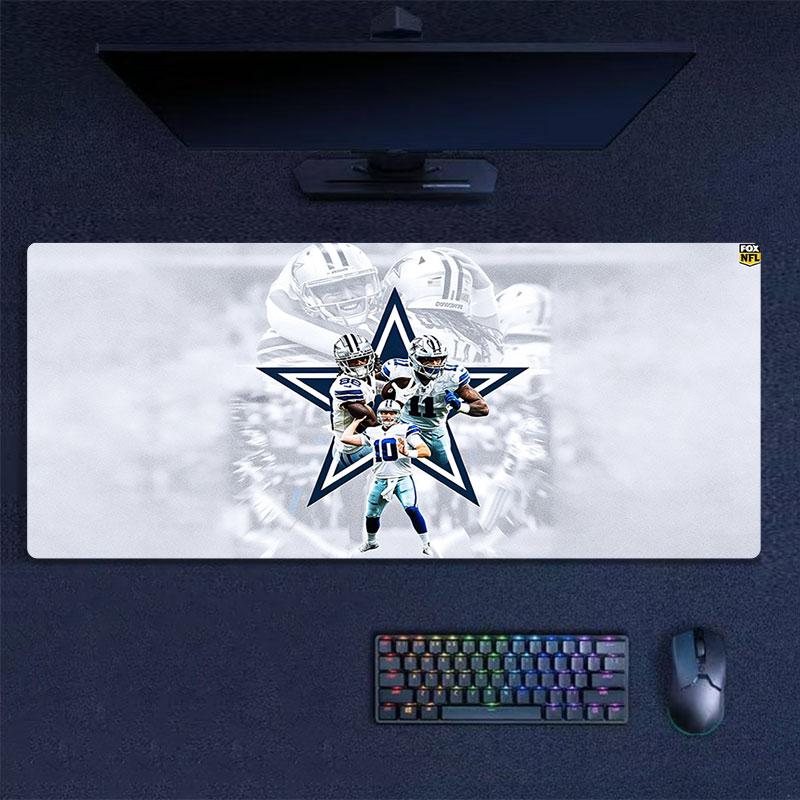 Dallas Cowboys Large Gaming Table Cushion Non-slip Laptop Tablet Big Mousepad XXL Mat Mini PC Playmat With Lock edge