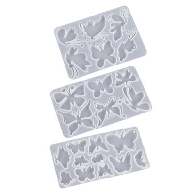 Niedlich für Schmetterling Harzform Silikon Schlüsselanhängerform Anhänger Epoxid Gussform mit Loch für DIY Handwerk Schmuckherstellung