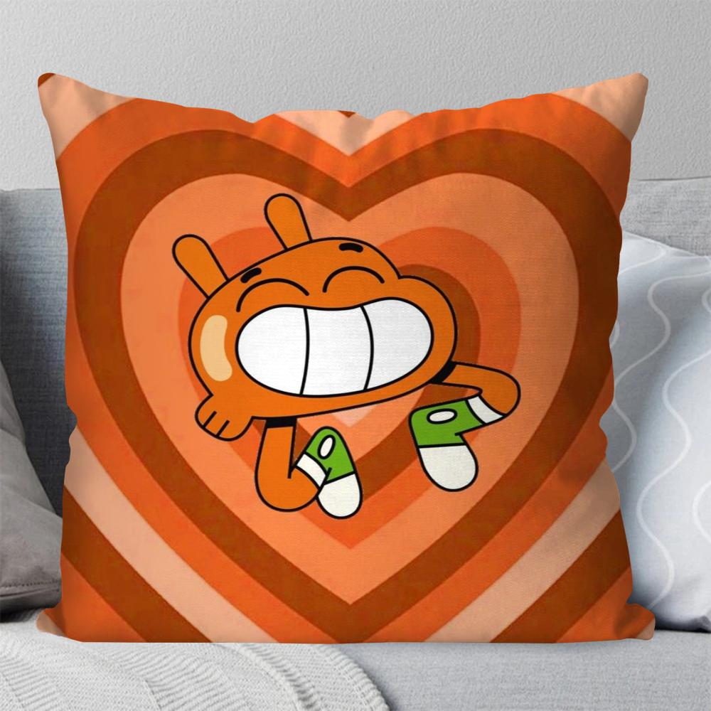 Cartoon The A-Amazing GumbalPillow Case Square Pillow Bedroom Sofa Leisure Comfort Cushion Car Living Room Home Decoration 40X40