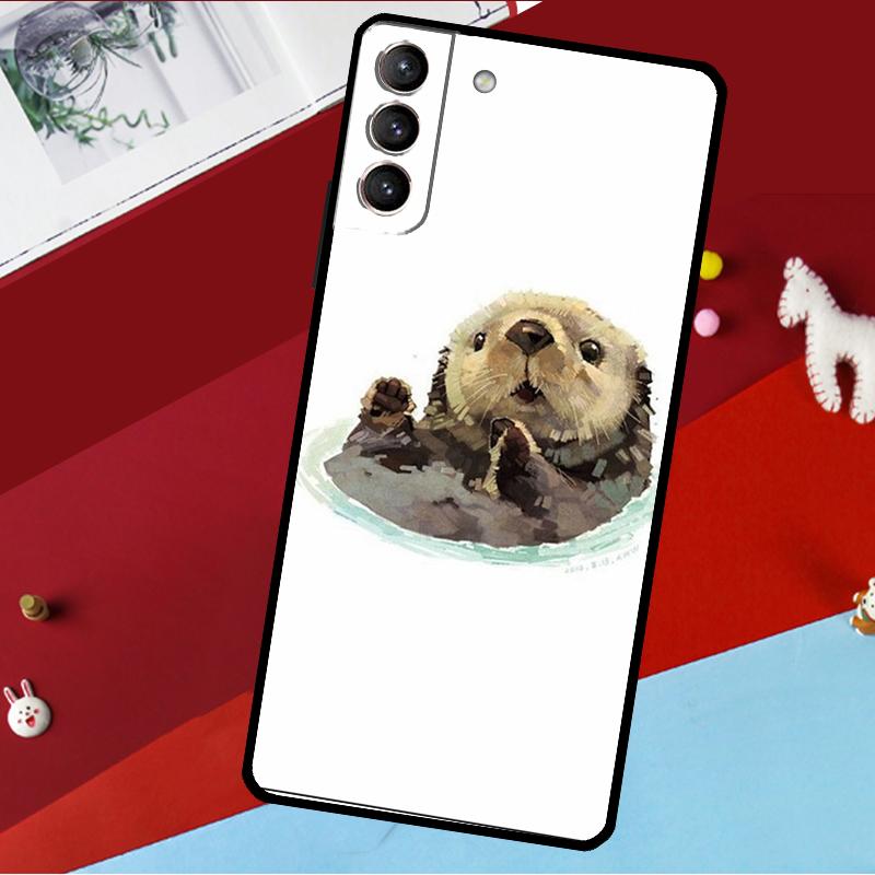 Animal Otter Case For Samsung Galaxy S22 S23 Ultra S21 FE S8 S9 S10 Plus Note 10 20 Ultra S20 FE Coque