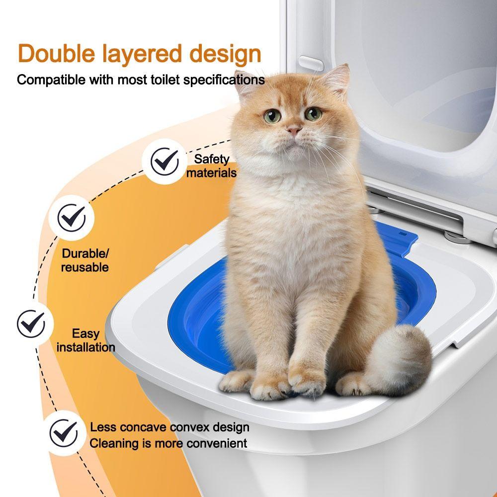 Easy Cleaning Cat Toilet Trainer Removable Parts Sand Tray Toilet NEW Pet Urinal Seat  Pet Supplies