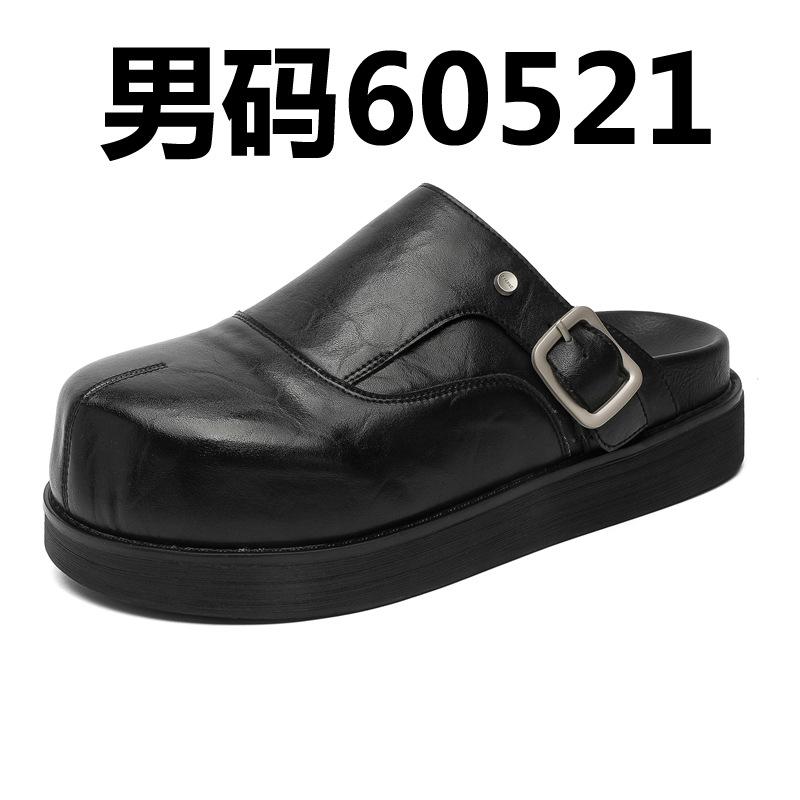 

Тапочки-полушапки с толстым дном, новая весенняя мода на верхнюю одежду, классные тапочки с одной педалью 60521-50521-J 38 чёрный