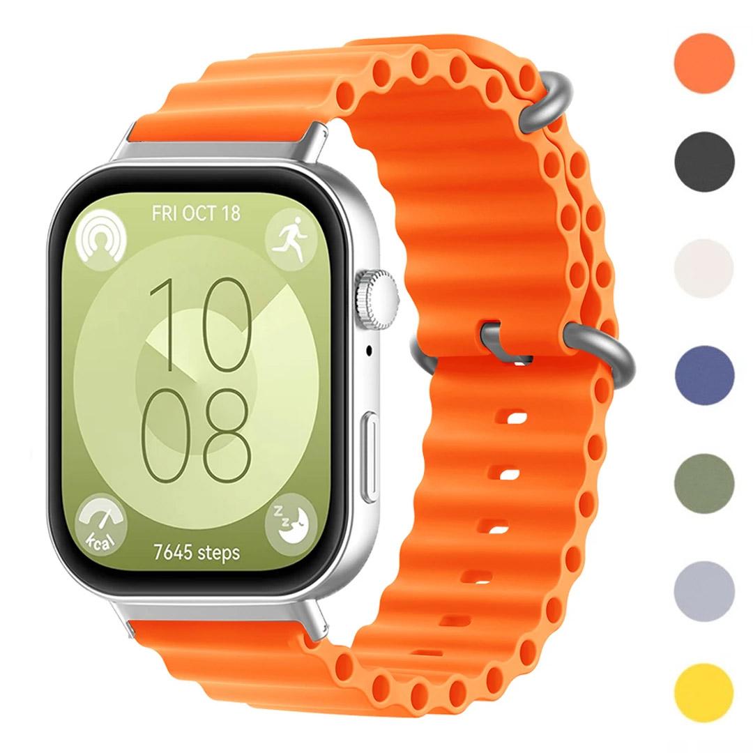 

Colorful Band For Huawei Watch Fit 3 Replaceable Ocean Silicone Strap For Huawei Fit 3 Sport Watchband Bracelet Accessories Huawei Watch Fit 3