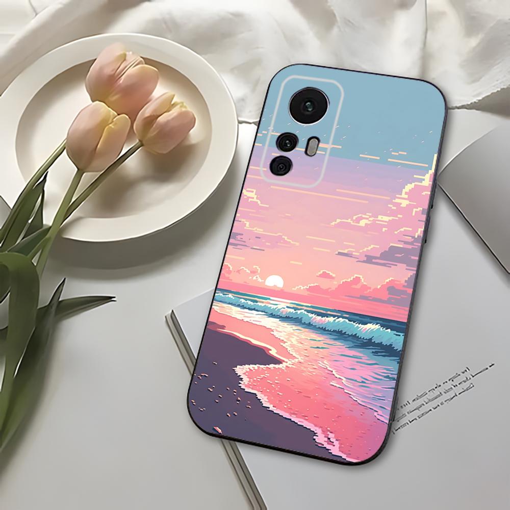 Beach Phone Case For Xiaomi 11 Redmi Note 11 5G 8T 9A 9 10T Note8Pro Note9 12SUltra Black Case