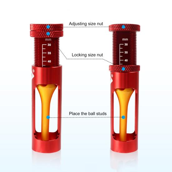 Adjustable Golf Tee Height Setter 20-40mm Aluminum Alloy Tee Height Elevator Tool for Consistent Swings Training Accessories