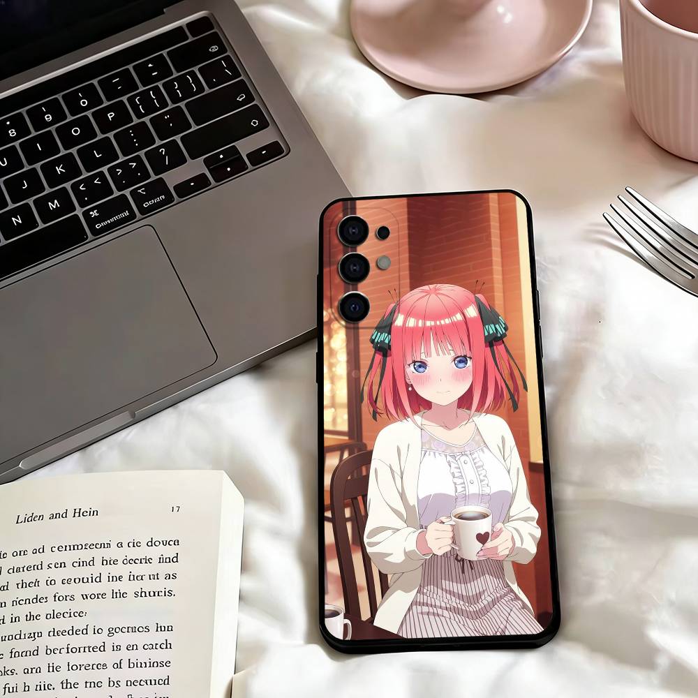 Nino Anime N-Nakano Phone Case For Samsung S25,S24,S21,S22,S23,S30,Ultra,S20,Plus,Fe,Soft Silicone Black Cover