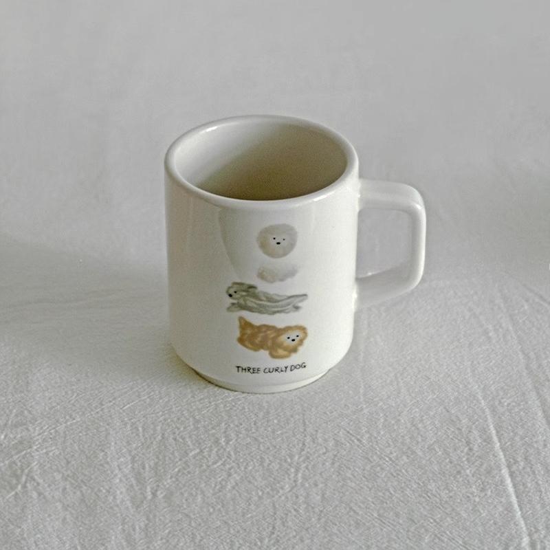 Cute Ceramic Plate Breakfast Plate Divided Fat Reduction Salad Quantitative Plate One Person Meal Coffee