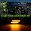Amber LED Front fender Side Marker Light Compatible with 2018-2025 Wrangler JL 2020-2025 Gladiator JT Turn Signal lamp 2PCS Smoke Lens