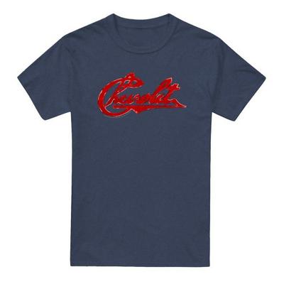 Chevrolet Unisex Adult Script Distressed Heather T-Shirt