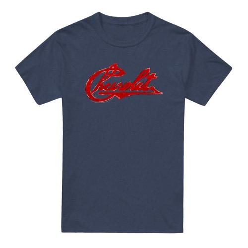 Chevrolet Unisex Adult Script Distressed Heather T-Shirt