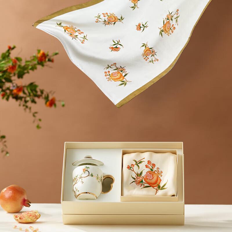Wanshili Double-Sided Mulberry Silk Scarf Gift Set