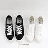 Fashion Unisex White Canvas Shoes Summer Casual Student Sports Shoes Lace-up Plaid Flat Shoes